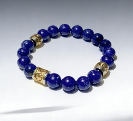 D98 Bead Bracelet: Pattern of Auspicious Green
