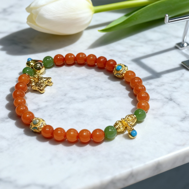 D225 Golden Radiance – Mountain & Sea Bracelet