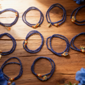 D220 Dreamy Blue Bead Bracelet(Random style)