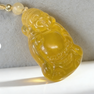 D118 Pendant Necklace: Yellow Abundance Icon