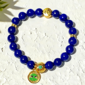 D89 Bead Bracelet: Golden Snake in Wild Dance, Surrounded by Wealth