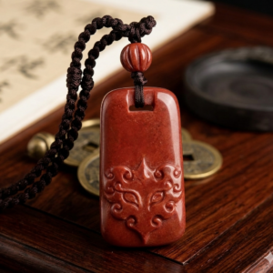 D112 Pendant Necklace: Cinnabar Auspicious Beast
