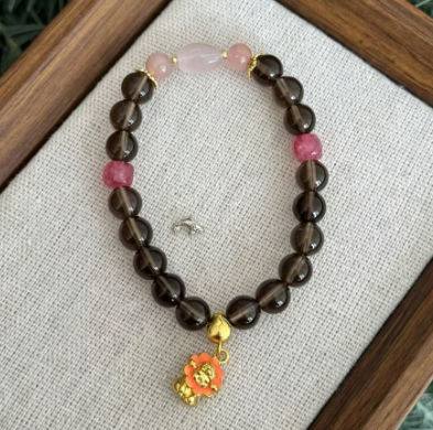 D253 Ink Shadow Floral Bracelet